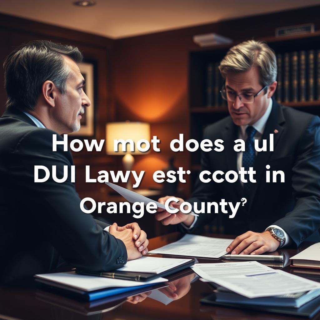 How much does a DUI lawyer cost in Orange County